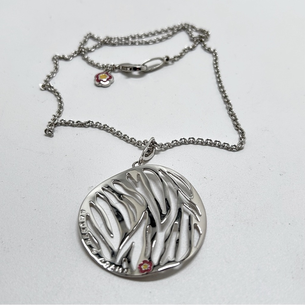 Lauren Adams, Bradford Jewelers, Ct, Long Silver Plate Pendant Necklace, NIB - Picture 2 of 9